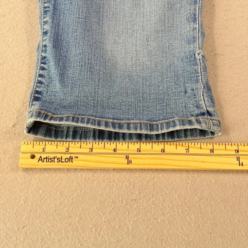 Levis 512 Perfectly Slimming Capri Jeans Men Light Wash Blue Denim Size 14 34x18
